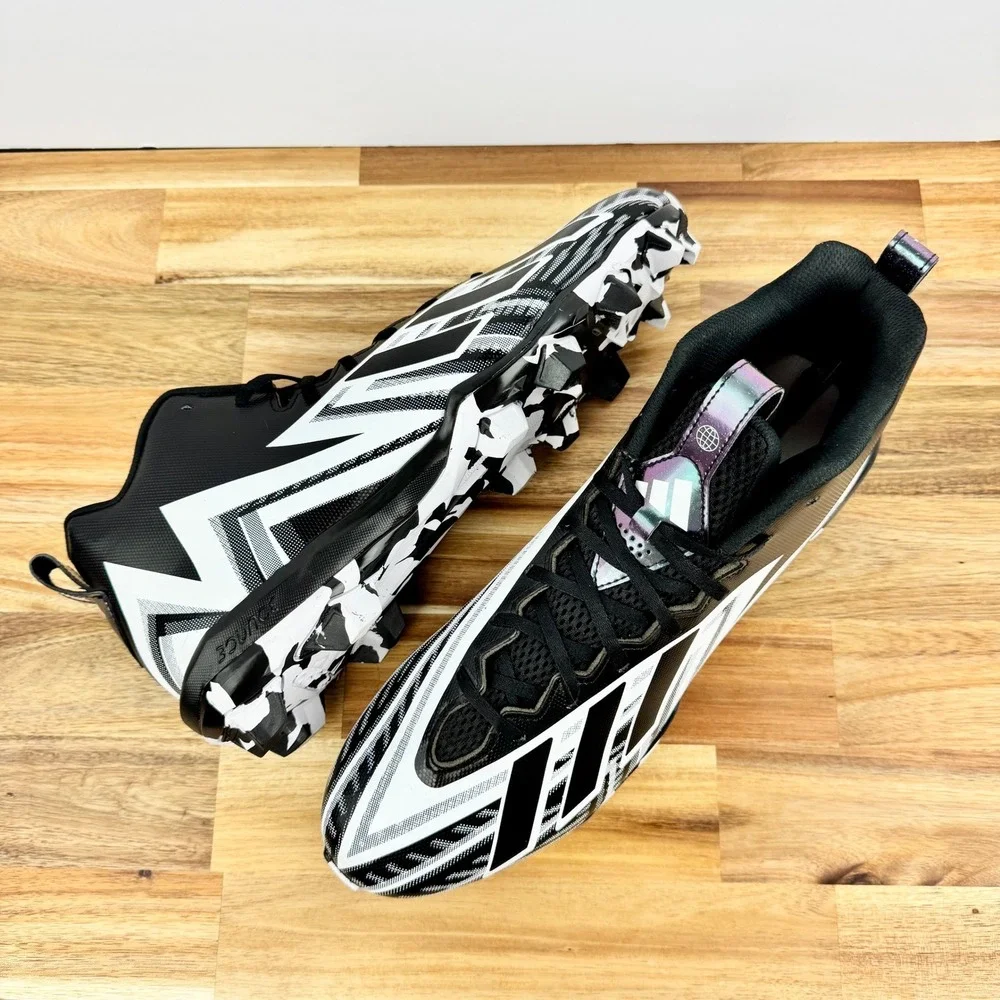 Adidas Freak Spark Football MD 23 Cleats Black White Iridescent Mens 15 - Picture 9 of 10
